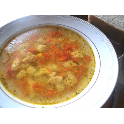 Рецепт: Картофельный суп с курицей в мультиварке