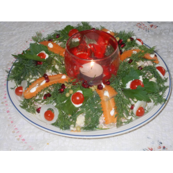 Рецепт: Салат "Рождественский венок"