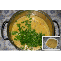 Рецепт: Суп с манной крупой и грибами