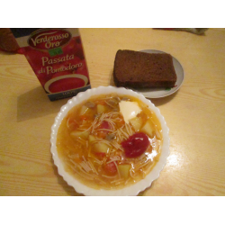 Рецепт: Суп с грибами и помидорами