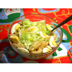 Рецепт: Новогодний салат с кальмарами "Монпасье"