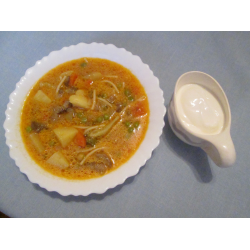 Рецепт: Овощной суп с грибами