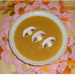 Рецепт: Турецкий суп из красной чечевицы с грибами