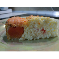 Рецепт: Твороженный торт с морковью "Валентинка"