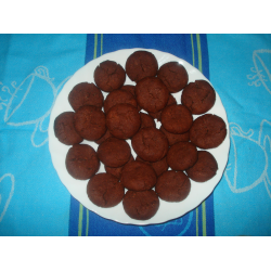 Рецепт: Печенье шоколадно-малиновое