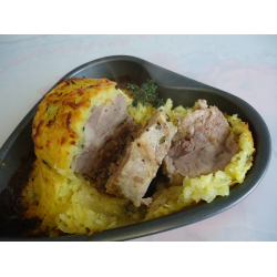 Рецепт: Свиная шейка с тимьяном в картофельной корочке