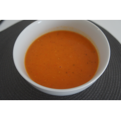 Рецепт: Суп-пюре из красного сладкого перца и томатов