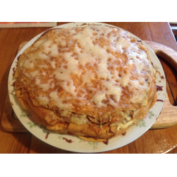 Рецепт: Блинный пирог с курицей и грибами