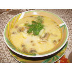 Рецепт: Суп с грибами и изюминкой