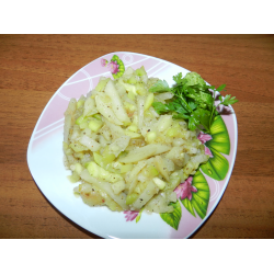 Рецепт: Картофель жареный с кабачками