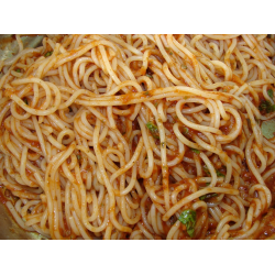 Рецепт: Спагетти с соусом "Свежий"