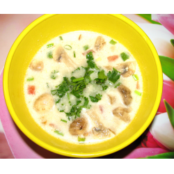 Рецепт: Тайский суп с кокосовым молоком "Том кха"