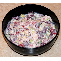 Рецепт: Салат из красной фасоли с авокадо