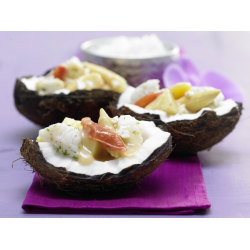 Рецепт: Рыбное карри в кокосе