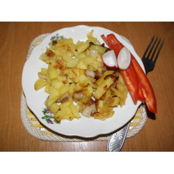 Рецепт: Картофель с салом в мультиварке