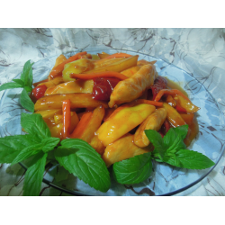 Рецепт: Овощи с курицей "Гун Боа"