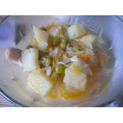 Рецепт: Суп на бульоне из кролика "Деревенский"
