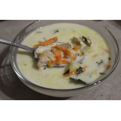 Рецепт: Сырный суп с куриным филе