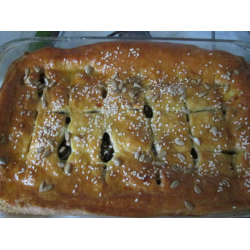 Рецепт: Пирог с мясом кролика и свежей зеленью