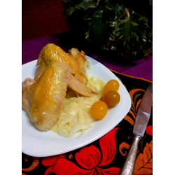 Рецепт: Куриные крылья в сливочно-имбирном соусе