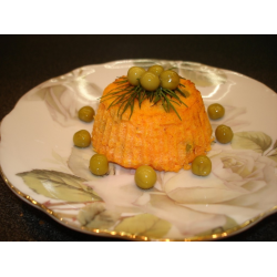 Рецепт: Суфле из моркови и зеленого консервированного горошка