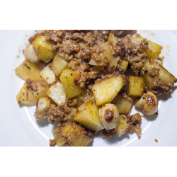 Рецепт: Картофель с фаршем и грибами