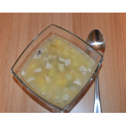 Рецепт: Гороховый суп на свиных ребрышках с поджаркой