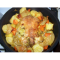 Фото Цыпленок с овощами и специями в жаровне в духовке