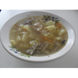 Рецепт: Суп из домашней консервы скумбрии
