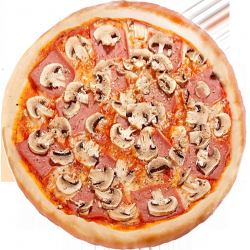 Рецепт: Пицца "Ветчина-грибы"