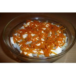 Рецепт: Салат "Селедочный" с корейской морковкой