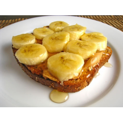 Рецепт: Сладкие бутерброды с творогом и бананом