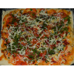 Рецепт: Пицца домашняя из слоеного теста