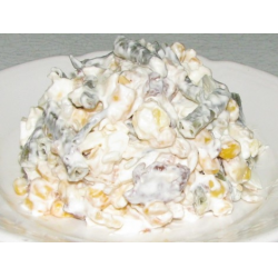 Рецепт: Салат с грибами и белой фасолью