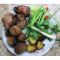 Фото Шашлык из свинины, грибов и картофеля
