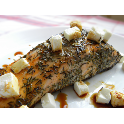 Рецепт: Запеченный лосось с тимьяном