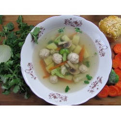 Рецепт: Суп овощной с фрикадельками