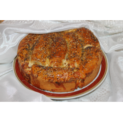 Рецепт: Порционный пирог с сыром и колбасой