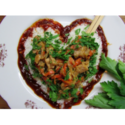 Рецепт: Азиатская свинина "Четыре сердца"