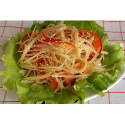 Рецепт: Салат из кольраби с кунжутом