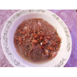 Рецепт: Суп с пшеном и фасолью