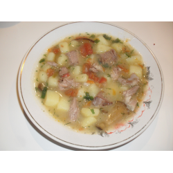 Рецепт: Картофельный суп со свининой