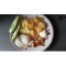 Фото Картофель с яйцом и жаренным салом