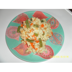 Рецепт: Рис с зеленой фасолью