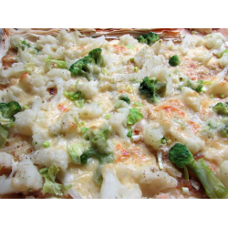 Рецепт: Открытый пирог к цветной капустой и брокколи