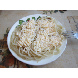 Рецепт: Спагетти с сыром и чесноком