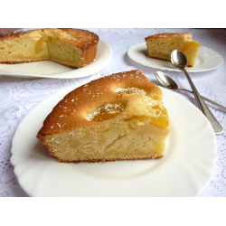песочный пирог с творогом и персиками консервированными рецепт с фото | Дзен