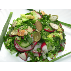 Рецепт: Салат из шпината и пекинской капусты