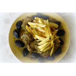 Рецепт: Шейки индейки по-мароккански с черносливом