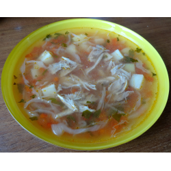 Рецепт: Куриный суп с помидорами